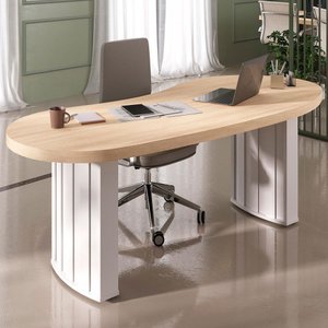 Mesa para Escritório Tamburato Organic Carvalho/branco - Artany Móveis