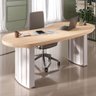 Mesa para Escritório Tamburato Organic Carvalho/branco - Artany Móveis - 1