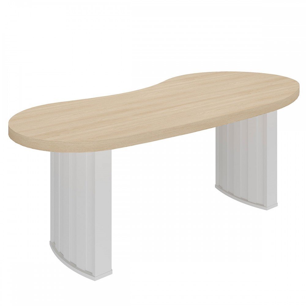 Mesa para Escritório Tamburato Organic Carvalho/branco - Artany Móveis - 2