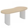 Mesa para Escritório Tamburato Organic Carvalho/branco - Artany Móveis - 2