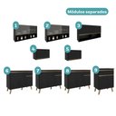 Ver imagem 4 de Armário de Cozinha Completa Atlanta Wave com Vidro Carraro Preto Touch
