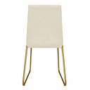 Ver imagem 4 de Cadeira Decorativa Lille Sala Estar Jantar Base Gold Courino Bege