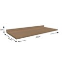 Ver imagem 2 de Módulo Cozinha Kappesberg Maxxi Tampo P/ Balcão E609 120cm Canela-kappesberg