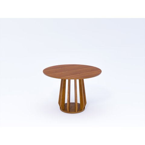 Mesa de Jantar Pitanga Redonda 1,09m com Tauari MDF Cinamomo e Madeira Tauari