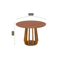 Ver imagem 2 de Mesa de Jantar Pitanga Redonda 1,09m com Tauari MDF Cinamomo e Madeira Tauari
