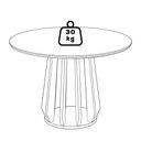 Ver imagem 4 de Mesa de Jantar Redonda 4 Lugares Tampo MDF 109 cm 22145 Cinamomo Natuem