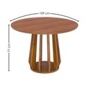 Ver imagem 2 de Mesa de Jantar Redonda 4 Lugares Tampo MDF 109 cm 22145 Cinamomo Natuem