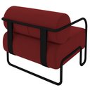 Ver imagem 7 de Poltrona Decorativa para Sala Industrial Kira K04 Veludo Vermelho - Mpozenato