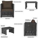 Ver imagem 2 de Mesa e 2 Poltronas Madri Corda Náutica Estofado 9 Trama Preto