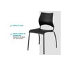 Kit 2 Cadeiras Sala Jantar 357 2 Un Cromado/Polipropileno Preto - Carraro - 4
