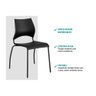 Kit 2 Cadeiras Sala Jantar 357 2 Un Cromado/Polipropileno Preto - Carraro - 3