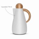 Ver imagem 3 de Garrafa Térmica 950 ml Café Chá Bebidas Quentes e Frias Design Moderno Alca de Madeira