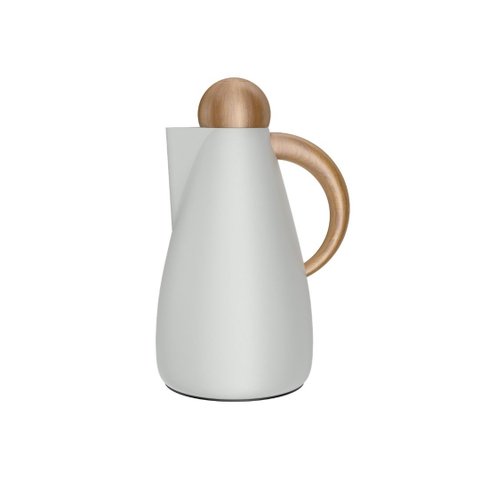 Garrafa Térmica 950 ml Café Chá Bebidas Quentes e Frias Design Moderno Alca de Madeira
