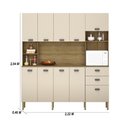 Ver imagem 6 de Armario de Cozinha Compacta 10 Portas 2 Gavetas Intense - Freijó/vanilla Freijó/vanilla