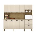 Ver imagem 4 de Armario de Cozinha Compacta 10 Portas 2 Gavetas Intense - Freijó/vanilla Freijó/vanilla