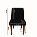 Ver imagem 5 de Cadeira Para Sala de Jantar Lizz Pés Palito Veludo Preto D'Classe Decor
