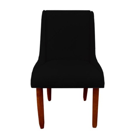 Cadeira Para Sala de Jantar Lizz Pés Palito Veludo Preto D'Classe Decor