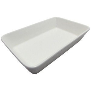 Refratario 29,5x20,5x5,5cm Porcelana Linea Branco - Ref.8532 - Lyor