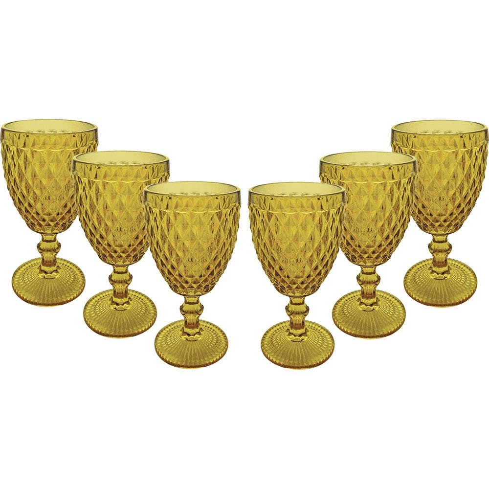 Jogo de Taças para Água Âmbar Verre com 6 Peças - Mimo Style - 1