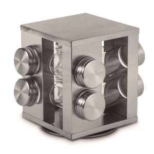Porta Condimentos Inox 8pcs Girat - Ref.aj19184