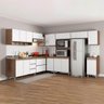 Cozinha Modulada de Canto Sabrina 252/294x202cm Mdp Menu Branco - 1