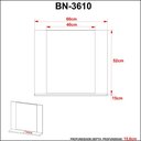 Ver imagem 4 de Espelheira Suspensa para Banheiro 60cm com 1 Prateleira Bn3610 Branco - Tecno