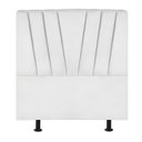 Ver imagem 1 de Cabeceira Estofada Cama Box Solteiro 100 Cm Malu Corino Branco