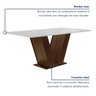 Conjunto Sala de Jantar Mesa Tampo Mdf 6 Cadeiras Espanha Yescasa - 6