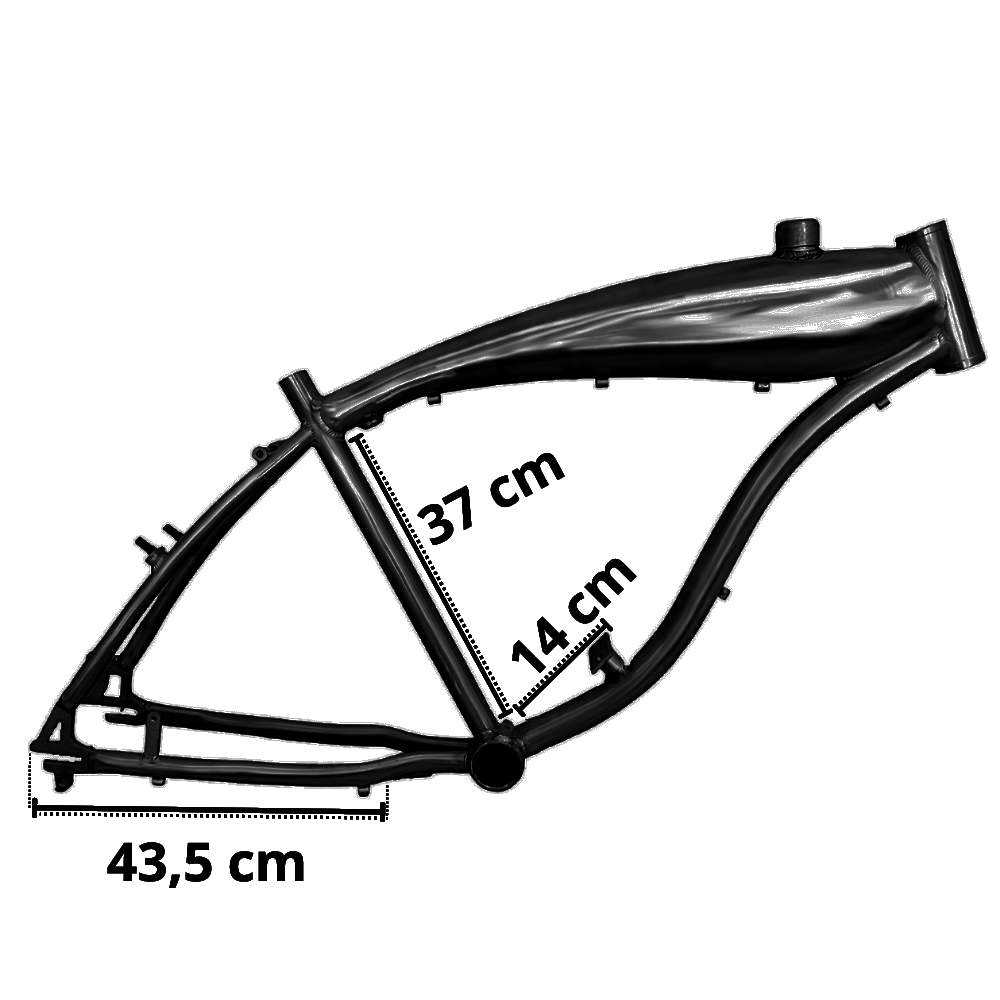 Super Quadro Tanque Preto Chassi Alumínio 2,5 L | 2 Tempos para Bicicleta Motorizada - Dsr - 3