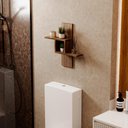 Ver imagem 2 de Nicho Decorativo Cross Freijó para Banheiro Lavabo