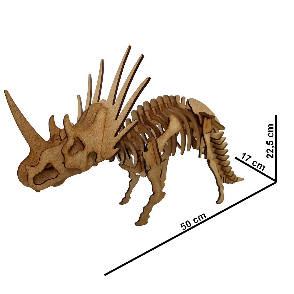 Dinossauro Dimeterodon p/ montar, Quebra-Cabeça 3D, 30 peças, Brinquedo e  decoração MDF