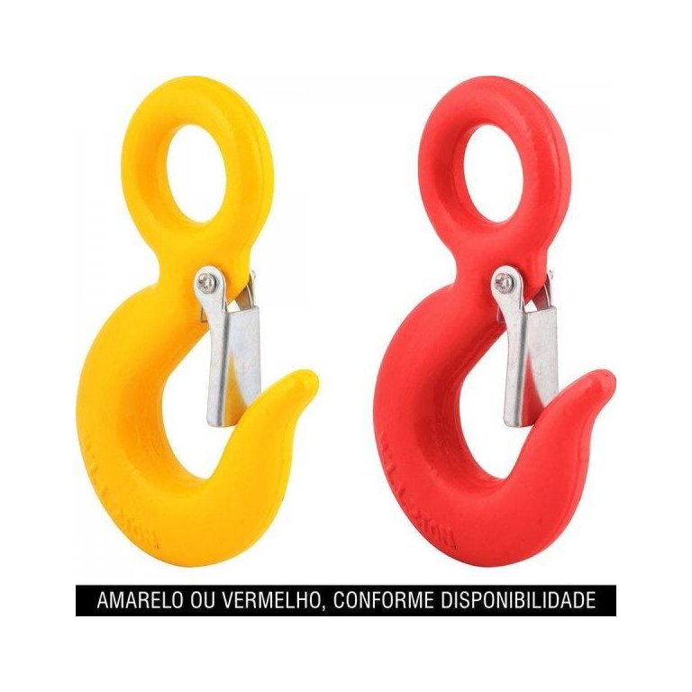 Gancho de aço com olhal 20 toneladas 7/16" com trava Vonder
