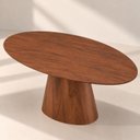 Ver imagem 6 de Mesa de Jantar Oval Organica Genebra Madeira Cinamomo 25mm Nozes 1.80x100