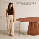 Ver imagem 4 de Mesa de Jantar Oval Organica Genebra Madeira Cinamomo 25mm Nozes 1.80x100