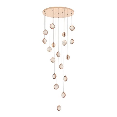Lustre Pendente Astraled Astrobell Pl-9853 Dourado Brilho Led Bivolt Dourado Pl-9853