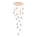 Ver imagem 1 de Lustre Pendente Astraled Astrobell Pl-9853 Dourado Brilho Led Bivolt Dourado Pl-9853