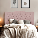 Ver imagem 1 de Cabeceira Casal Estofada Dunas - Veludo Rose