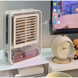Mini Ventilador de Mesa Pessoal Spray de Água Névoa Portátil - 3