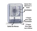 Ver imagem 4 de Mini Ventilador de Mesa Pessoal Spray de Água Névoa Portátil