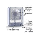 Ver imagem 4 de Mini Ventilador de Mesa Pessoal Spray de Água Névoa Portátil
