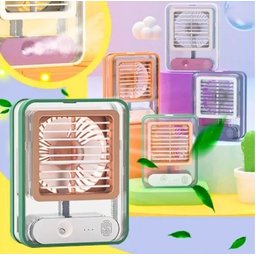 Mini Ventilador de Mesa Pessoal Spray de Água Névoa Portátil - 2