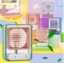 Ver imagem 2 de Mini Ventilador de Mesa Pessoal Spray de Água Névoa Portátil