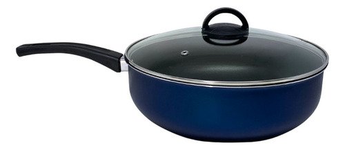 Frigideira Antiaderente Wok Reforçada Tampa de Vidro 26 Cm:terracota