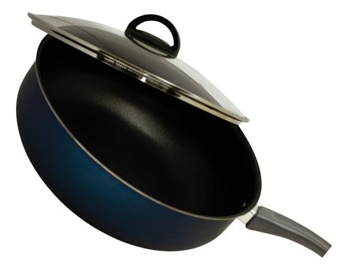 Frigideira Antiaderente Wok Reforçada Tampa de Vidro 26 Cm:terracota - 5