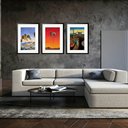Ver imagem 1 de Kit 3 Quadros Grandes Salvador Dalí Collection 60x48cm:moldura Preta