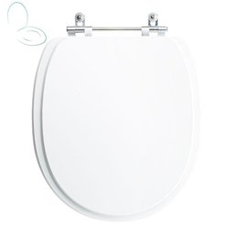 Assento Sanitário Tampa de Vaso Branco Resina Poliester Village para Bacia Deca - 1