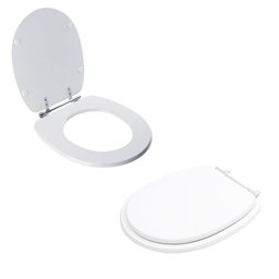 Assento Sanitário Tampa de Vaso Branco Resina Poliester Village para Bacia Deca - 2