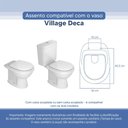 Ver imagem 3 de Assento Sanitário Tampa de Vaso Branco Resina Poliester Village para Bacia Deca
