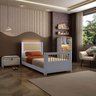 Cama Solteiro Juvenil Reversível em Rattan com Led Wave Casatema MadeiraOriginals - 10