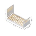 Ver imagem 5 de Cama Solteiro Evolutiva Wave Juvenil em Rattan com LED Casatema MadeiraOriginals Branco/Marrom